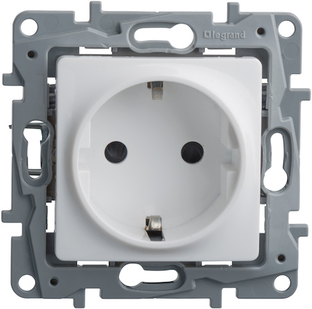 Legrand 672221 Розетка 2К+З БЕЛ ETIKA
