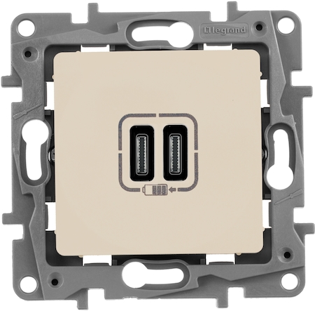 Legrand 672235 Зарядка USB C-C БЕЛ ETIKA