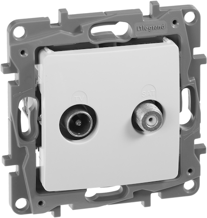 Legrand 672257 Розетка TV/SAT 2каб БЕЛ ETIKA
