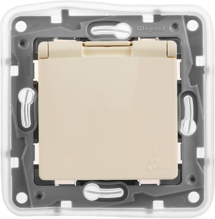 Legrand 672332 Розетка 2К+З IP44 СЛНК ETIKA