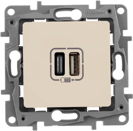Legrand 672336 Зарядка USB A-C СЛК ETIKA