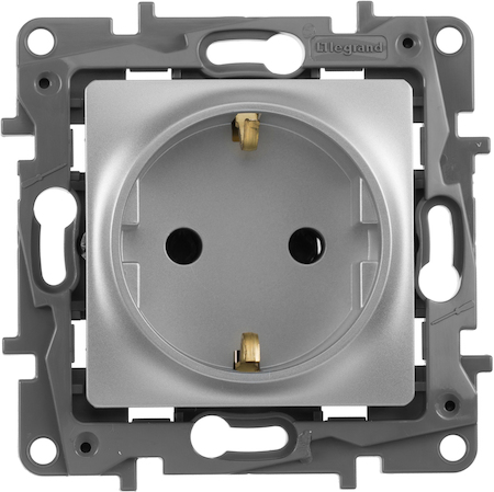 Legrand 672421 Розетка 2К+З  АЛЮ ETIKA