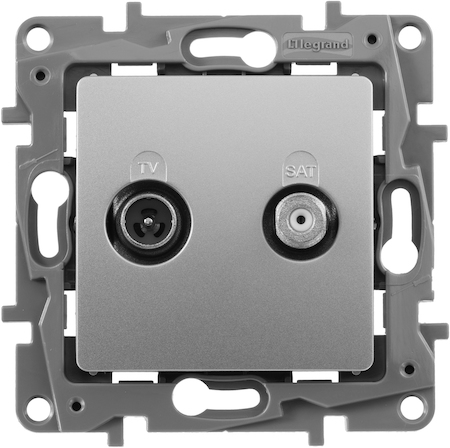 Legrand 672457 Розетка TV/SAT 2каб АЛЮ ETIKA