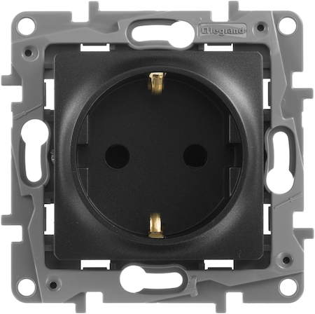 Legrand 672622 Розетка 2К+З шт АНТР ETIKA