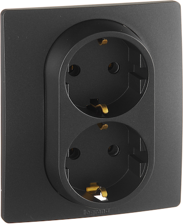 Legrand 672623 Розетка 2X2К+З АНТР ETIKA