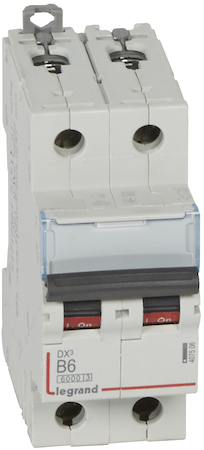 Legrand 407506 Авт.выкл.DX3 2П B6A 6000/10kA