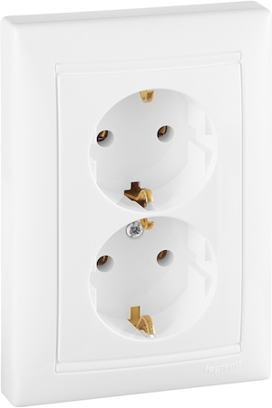 Legrand 694272 Роз.Valena нем.ст.2х2К+3(бел)