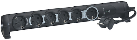 Legrand 694613 Удл. 6X2К+З 1,5м мас. роз. чер