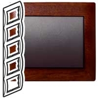 Legrand 771989 Рамка 5п вер Mahogany GL
