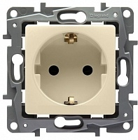 Legrand 664630 Розетка 2К+З шт.винт слк ETIKA
