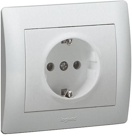 Legrand 771362 G.Life Роз. 2К+З,alum.,Л.п.