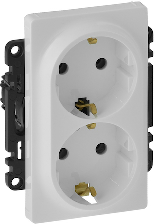 Legrand 753127 VLN-l БЕЛ Розетка 2х2К+З