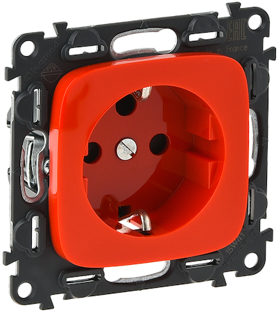 Legrand 753132 VLN-a КРСН Роз 2К+З c/шт,блок