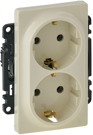 Legrand 753227 VLN-l СЛК Розетка 2х2К+З