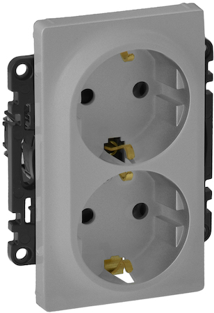 Legrand 753327 VLN-l АЛЮ Розетка 2х2К+З