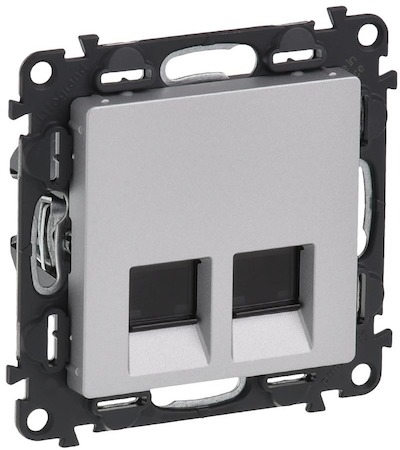 Legrand 753643 VLN-l АЛЮ Роз 2х RJ45 Cat6 UTP