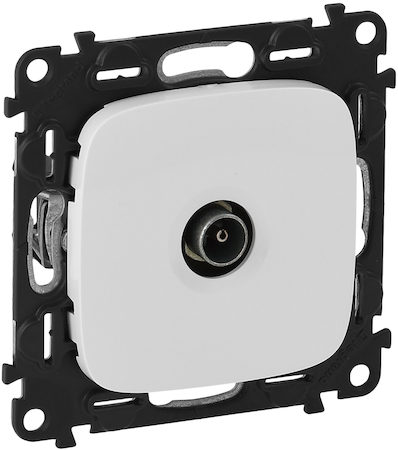 Legrand 753761 VLN-a БЕЛ Розет TV прох шлейф