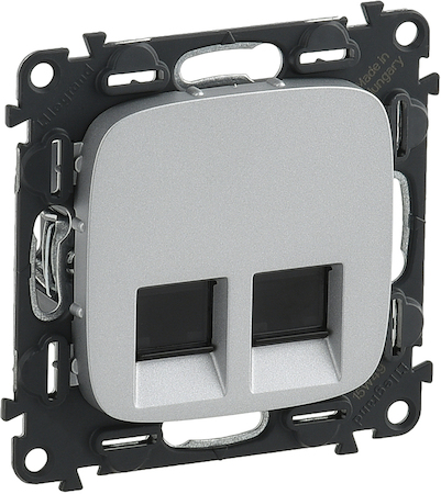 Legrand 753943 VLN-a АЛЮ Роз 2х RJ45 Cat6 UTP