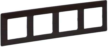 Legrand 754174 VLN-l Темное дерево Рамка 4П