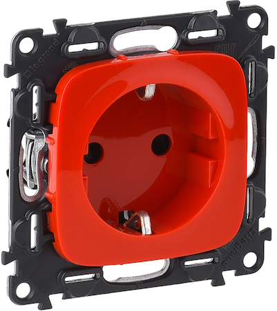 Legrand 754980 VLN-a КРСН Розетка 2К+З с/штор