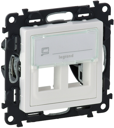 Legrand 755390 VLN-l БЕЛ Адаптер 2х KEYSTONE