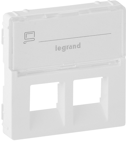 Legrand 755480 VLN-l БЕЛ Нкл2х RJ11,RJ45 надп