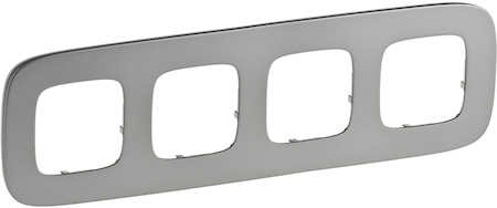 Legrand 755504 VLN-a Полир. сталь Рамка 4П