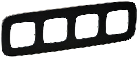 Legrand 755534 VLN-a Черное стекло Рамка 4П