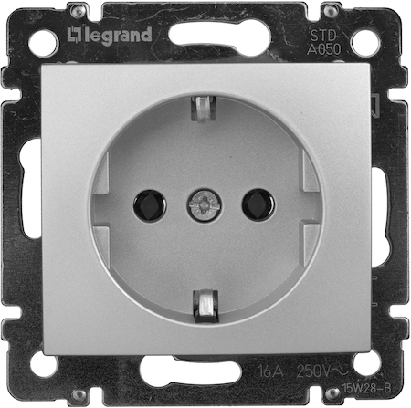 Legrand 770120 Розетка 2К+З АЛМ VLN