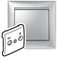 Legrand 770142 Лицевая пан.выкл.TV-FM(Алюм)
