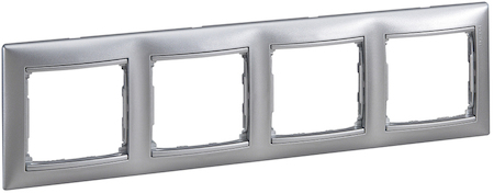 Legrand 694333 Рамка Valena 4поста гор.Алюм
