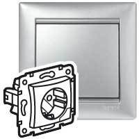 Legrand 770194 Розетка 2К+З мех.выт. АЛМ VLN