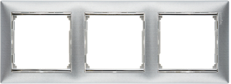 Legrand 770333 Рамка 3п гориз АЛМ матовый VLN