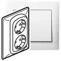 Legrand 771030 G.Life Роз. 2х2К+З, white