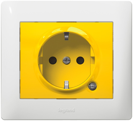 Legrand 771047 GL Роз.2К+З, защ.шт.желт.свет.