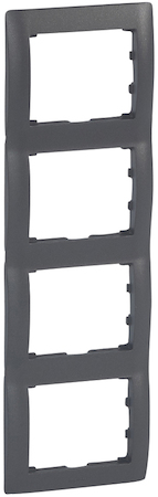 Legrand 771208 Рамка 4п вер Dark Bronze GL