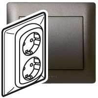 Legrand 771230 G.Life Роз. 2х2К+З,DARK BRONZE