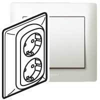 Legrand 771530 G.Life Роз. 2х2К+З,pearl
