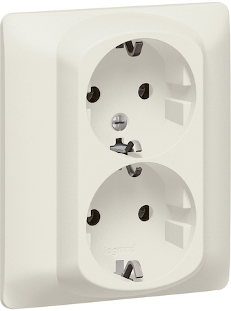 Legrand 771531 G.Life Роз. 2х2К+З, pearl Шт.