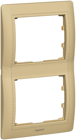 Legrand 771993 Рамка 2п вер Кожа Havana GL