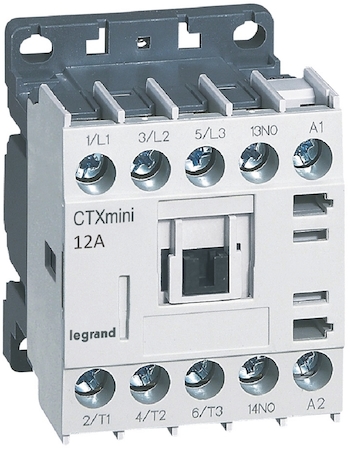 Legrand 417040 Конт.CTX3 3P 12A 1но ~24V мини