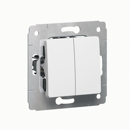 Legrand 773608 Переключатель 2напр 2клав БЕЛ CAR
