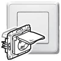 Legrand 773645 Розетка 2К+З IP44 БЕЛ CAR