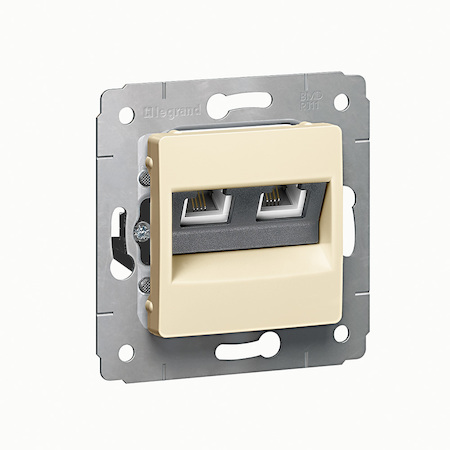 Legrand 773740 Розетка RJ11/RJ45 СЛНК CAR