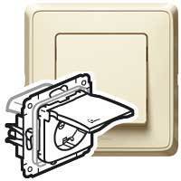 Legrand 773745 Розетка 2К+З IP44 СЛНК CAR