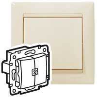 Legrand 695630 Выкл. двойной с подсветкой сл.к. Valena