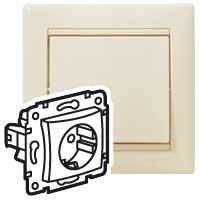 Legrand 695612 Розетка Valena 2К+З. Немецкий стандарт, слоновая кость