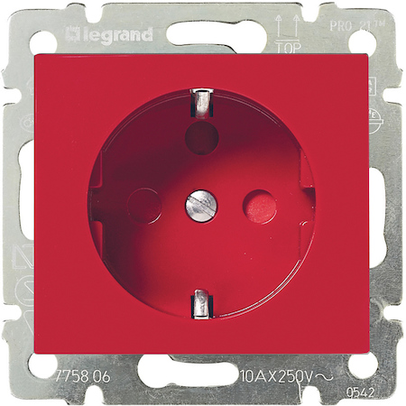 Legrand 774327 Розетка 2К+З бл КРАСН VLN