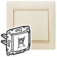 Legrand 695622 Розетка телефонная Valena 1хRJ11, слоновая кость