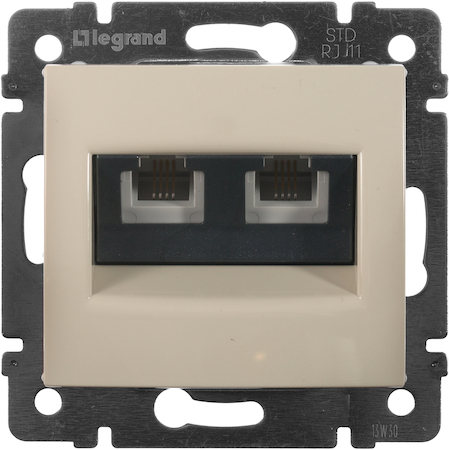 Legrand 774339 Розетка 2XRJ11 СЛНК VLN